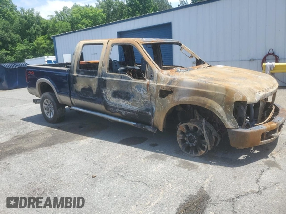 2008 Ford F-250 XL with VIN 1FTSW21R28ED13906, listed as a Copart auction lot 55354235 with Not provided miles and Salvage title. Bid and sale history available at DreamBid. Image 4.