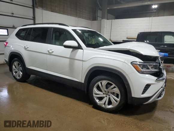 2021 Volkswagen Atlas SE z VIN 1V2KR2CA2MC546509, wystawiony jako Copart lot #57641175 z przebiegiem 43 620 mil mil oraz Szkoda całkowita • Salvage title. Historia ofert i sprzedaży dostępna na DreamBid. Obrazek 4.