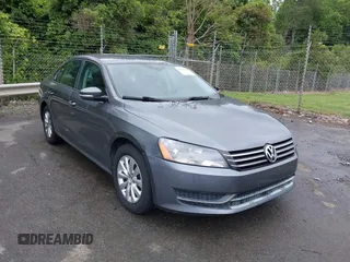 2012 Volkswagen Passat S with VIN 1VWAH7A3XCC107992, listed as a IAAI auction lot 42358090 with 208,163 mi miles and . Bid and sale history available at DreamBid. Image 1.
