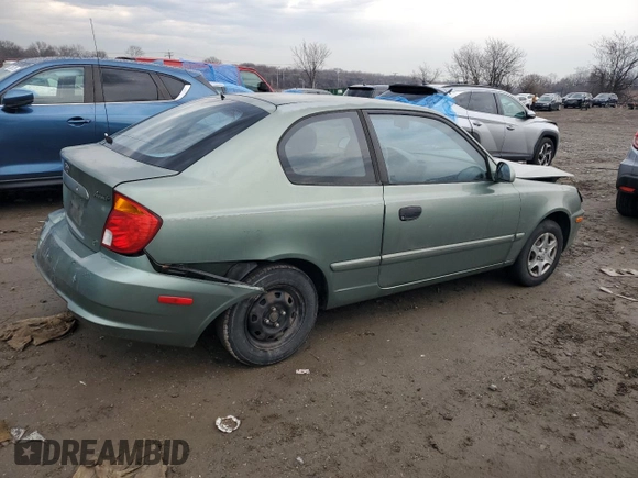 2003 Hyundai Accent GL with VIN KMHCG35C43U236043, listed as a Copart auction lot 87675835 with 76,232 mi miles and Salvage Title. Bid and sale history available at carsss.com. Image 3.