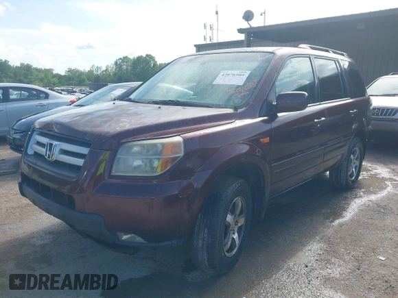 2008 Honda Pilot EX-L with VIN 5FNYF18578B015972, listed as a IAAI auction lot 42076989 with 236,787 mi miles and . Bid and sale history available at DreamBid. Image 2.
