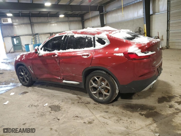 2020 BMW X4 xDrive30i with VIN 5UX2V1C06L9D65361, listed as a Copart auction lot 87350454 with 0 mi miles and Salvage Title. Bid and sale history available at carsss.com. Image 2.