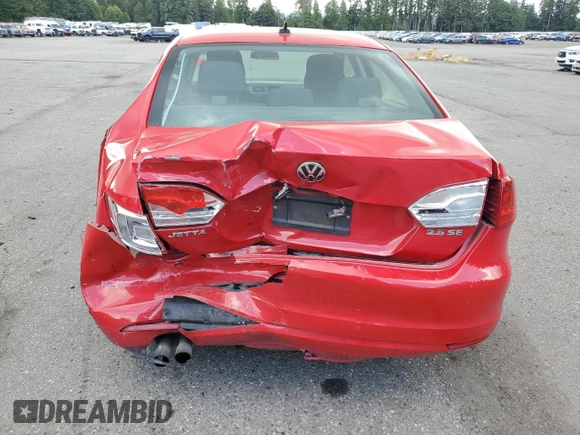 2012 Volkswagen Jetta SE with VIN 3VWDP7AJ8CM451446, listed as a Copart auction lot 61433295 with 134,196 mi miles and Salvage title. Bid and sale history available at DreamBid. Image 6.