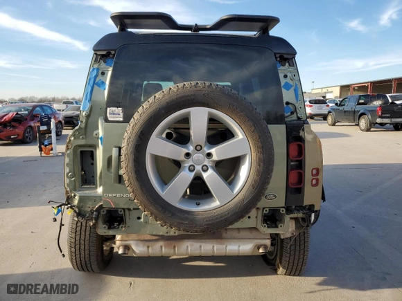 2022 Land Rover Defender SE with VIN SALEP7RU6N2095393, listed as a Copart auction lot 87873935 with 43,015 mi miles and Salvage Title. Bid and sale history available at carsss.com. Image 6.