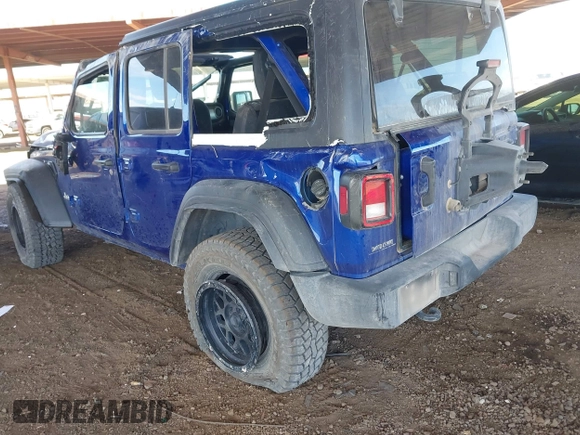 2020 Jeep Wrangler Unlimited Sport Altitude z VIN 1C4HJXDG4LW312551, wystawiony jako IAAI lot #41633675 z przebiegiem 60 097 mil mil oraz . Historia ofert i sprzedaży dostępna na DreamBid. Obrazek 3.