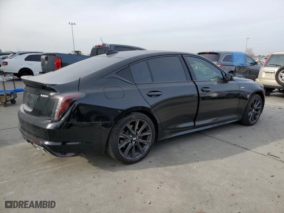 2021 Cadillac CT5 V-Series with VIN 1G6DR5RWXM0148046, listed as a Copart auction lot 80179113 with 20,919 mi miles. Bid and sale history available at carsss.com. Image 3.