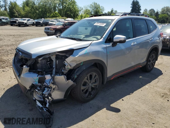 2021 Subaru Forester Special Sports with VIN JF2SKARC5MH511122, listed as a Copart auction lot 59970395 with 38,492 mi miles and Salvage title. Bid and sale history available at DreamBid. Image 1.