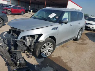 2017 Infiniti QX80 z VIN JN8AZ2NF0H9645147, wystawiony jako IAAI lot #42046252 z przebiegiem 98 759 mil mil oraz . Historia ofert i sprzedaży dostępna na DreamBid. Obrazek 2.