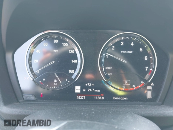 2019 BMW X1 xDrive28i with VIN WBXHT3C56K5L38658, listed as a IAAI auction lot 42496734 with 49,373 mi miles and . Bid and sale history available at DreamBid. Image 7.