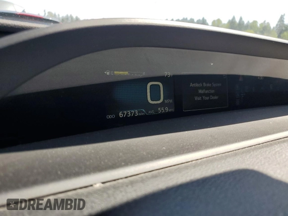 2017 Toyota Prius Two with VIN JTDKBRFU1H3545071, listed as a Copart auction lot 54414095 with 67,373 mi miles and Salvage Title. Bid and sale history available at DreamBid. Image 9.