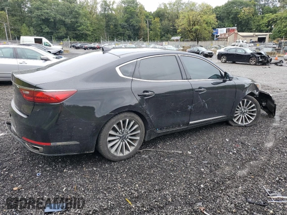 2018 Kia Cadenza Premium with VIN KNALC4J11J5120183, listed as a Copart auction lot 72858454 with 105,656 mi miles and Salvage Title. Bid and sale history available at DreamBid. Image 3.