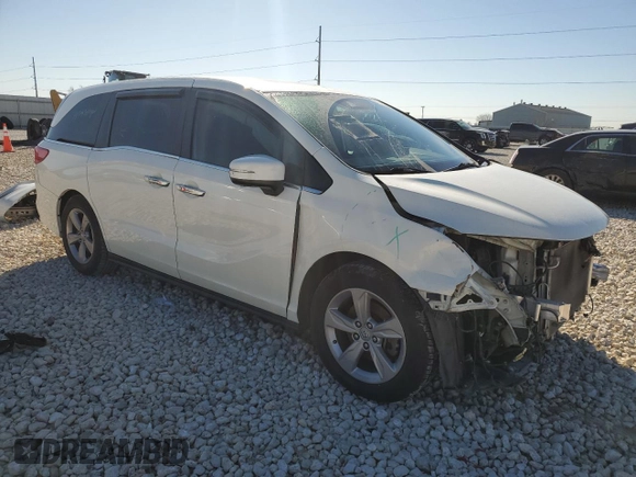2019 Honda Odyssey EX-L with VIN 5FNRL6H71KB071098, listed as a Copart auction lot 47871955 with 97,043 mi miles and Salvage Title. Bid and sale history available at carsss.com. Image 4.