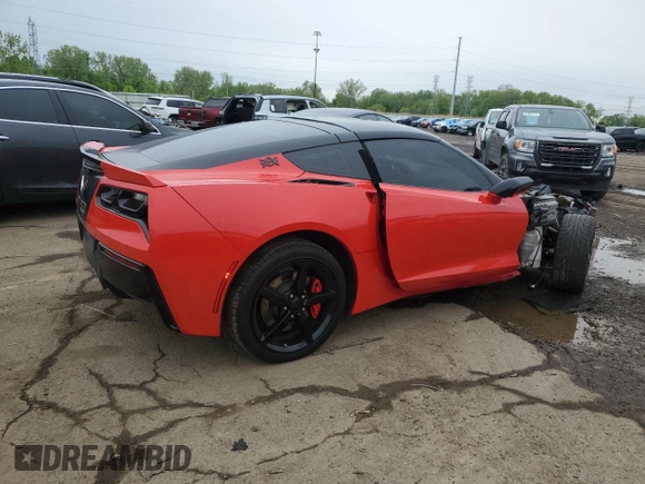 2014 Chevrolet Corvette Z51 3LT with VIN 1G1YM2D73E5104401, listed as a Copart auction lot 56961405 with 56,759 mi miles and Clean title. Bid and sale history available at DreamBid. Image 3.