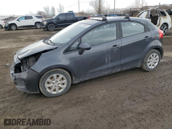 2015 Kia Rio LX with VIN KNADM5A31F6981115, listed as a Copart auction lot 49988525 with 195,373 mi miles and Salvage Title. Bid and sale history available at carsss.com. Image 1.