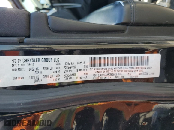 2011 Jeep Grand Cherokee Laredo with VIN 1J4RR4GG0BC563603, listed as a Copart auction lot 60237475 with 243,885 mi miles and Salvage title. Bid and sale history available at DreamBid. Image 13.