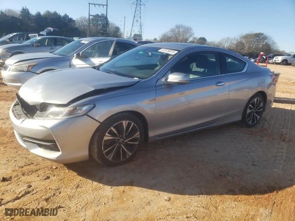 2017 Honda Accord Coupe EX-L V6 with VIN 1HGCT2B87HA004184, listed as a Copart auction lot 87576815 with 95,808 mi miles and Salvage Title. Bid and sale history available at carsss.com. Image 1.