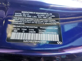 2017 Infiniti QX30 Premium z VIN SJKCH5CP8HA037540, wystawiony jako Copart lot #85222774 z przebiegiem 64 310 mil mil oraz Szkoda całkowita • Salvage title. Historia ofert i sprzedaży dostępna na DreamBid. Obrazek 15.