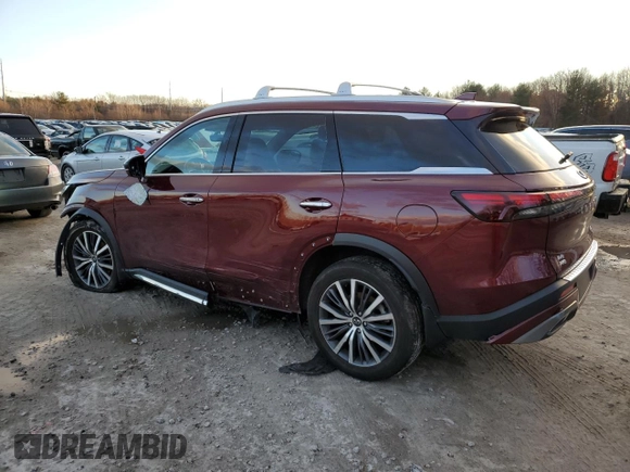2023 Infiniti QX60 Sensory with VIN 5N1DL1GS4PC368742, listed as a Copart auction lot 84702134 with 24,542 mi miles and Salvage title. Bid and sale history available at DreamBid. Image 2.