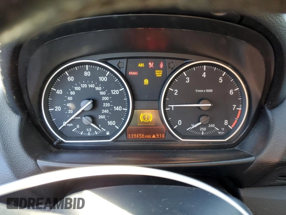 2012 BMW 1 Series 135i with VIN WBAUC9C5XCVM11673, listed as a Copart auction lot 88550445 with 119,456 mi miles and Salvage title. Bid and sale history available at DreamBid. Image 9.