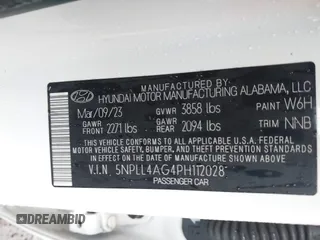 2023 Hyundai Elantra SE with VIN 5NPLL4AG4PH112028, listed as a IAAI auction lot 42010402 with 45,476 mi miles and . Bid and sale history available at DreamBid. Image 9.