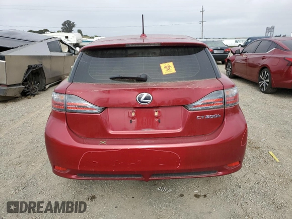 2012 Lexus CT CT 200h with VIN JTHKD5BH4C2113311, listed as a Copart auction lot 54428685 with 150,406 mi miles and Salvage Title. Bid and sale history available at carsss.com. Image 6.