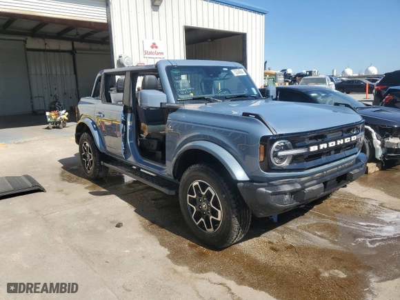 2024 Ford Bronco Outer Banks with VIN 1FMDE8BH9RLA22414, listed as a Copart auction lot 75294664 with 0 mi miles and Non Repairable. Bid and sale history available at carsss.com. Image 4.