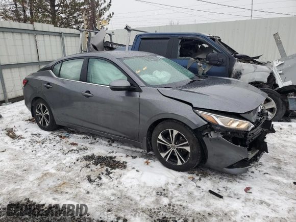 2021 Nissan Sentra SV with VIN 3N1AB8CV1MY220475, listed as a Copart auction lot 43000895 with 46,058 mi miles and Salvage Title. Bid and sale history available at DreamBid. Image 4.