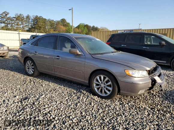 2007 Hyundai Azera SE with VIN KMHFC46F67A186888, listed as a Copart auction lot 51207075 with 128,801 mi miles and Salvage Title. Bid and sale history available at carsss.com. Image 4.