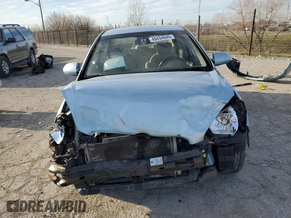 2009 Hyundai Accent Auto GLS with VIN KMHCN46C99U389245, listed as a Copart auction lot 49434645 with 0 mi miles and Salvage Title. Bid and sale history available at carsss.com. Image 5.