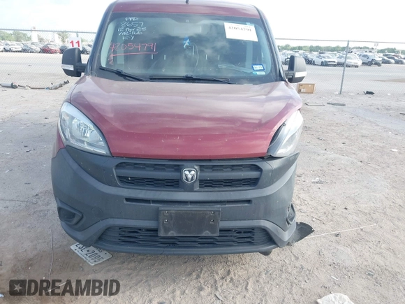 2018 Ram ProMaster City Cargo Tradesman with VIN ZFBERFAB6J6K08657, listed as a IAAI auction lot 42054791 with 53,734 mi miles. Bid and sale history available at carsss.com. Image 12.
