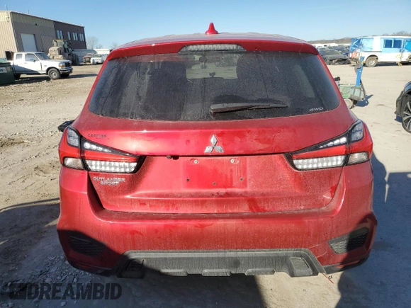 2022 Mitsubishi Outlander Sport ES with VIN JA4ARUAU3NU002919, listed as a Copart auction lot 45635415 with 34,257 mi miles and Salvage Title. Bid and sale history available at carsss.com. Image 6.