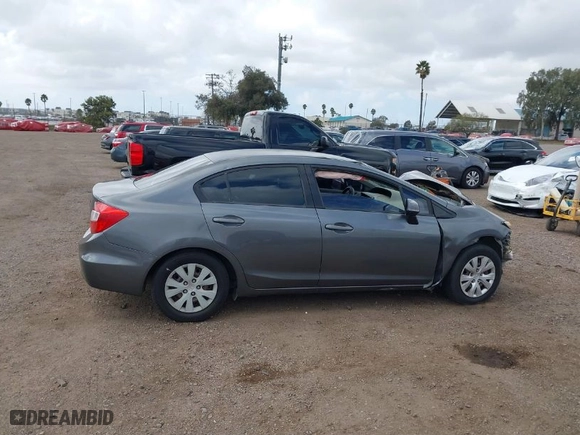 2012 Honda Civic Sdn LX with VIN 19XFB2F56CE376359, listed as a IAAI auction lot 41549725 with 1 mi miles. Bid and sale history available at carsss.com. Image 12.