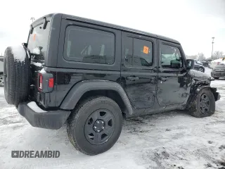 2022 Jeep Wrangler Unlimited Sport S z VIN 1C4HJXDG7NW227321, wystawiony jako Copart lot #45699695 z przebiegiem 25 369 mil mil oraz Szkoda całkowita • Salvage title. Historia ofert i sprzedaży dostępna na DreamBid. Obrazek 3.