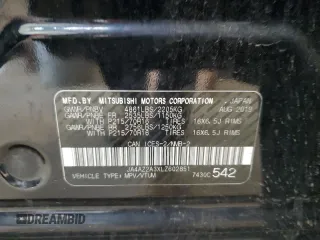 2020 Mitsubishi Outlander ES z VIN JA4AZ2A3XLZ602851, wystawiony jako Copart lot #61658925 z przebiegiem 97 993 mil mil oraz Czysty tytuł • Clean title. Historia ofert i sprzedaży dostępna na DreamBid. Obrazek 13.
