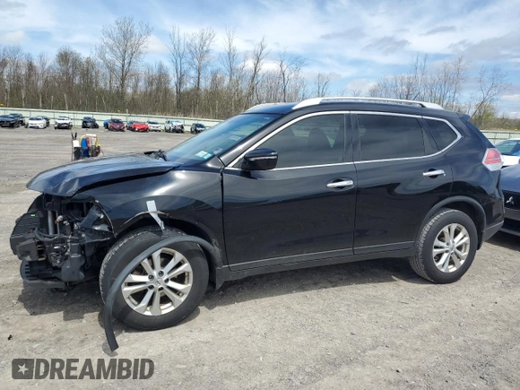 2015 Nissan Rogue SV with VIN KNMAT2MV1FP507924, listed as a Copart auction lot 55219075 with 129,108 mi miles and Salvage Title. Bid and sale history available at carsss.com. Image 1.