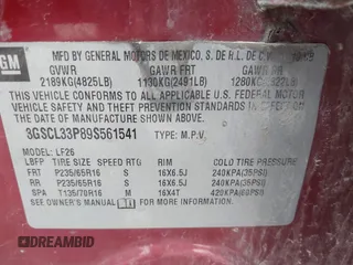 2009 Saturn VUE XE z VIN 3GSCL33P89S561541, wystawiony jako IAAI lot #42286890 z przebiegiem Nie podano mil oraz . Historia ofert i sprzedaży dostępna na DreamBid. Obrazek 9.