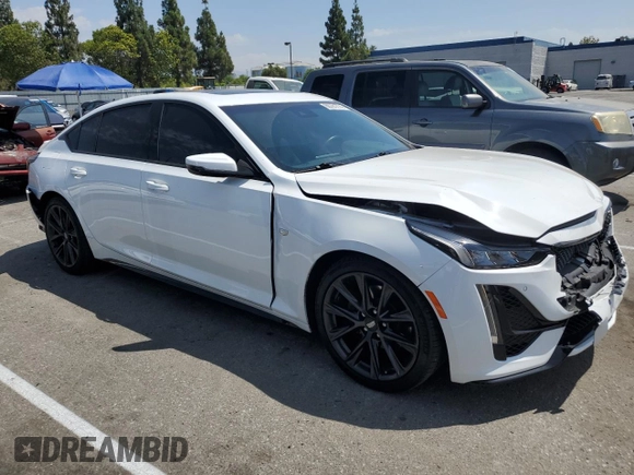 2022 Cadillac CT5 Sport with VIN 1G6DP5RK1N0114209, listed as a Copart auction lot 66781774 with 30,674 mi miles and Salvage Title. Bid and sale history available at DreamBid. Image 4.