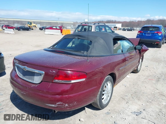 2002 Chrysler Sebring с VIN 1C3EL45R12N279240, выставлен на аукционе IAAI как лот 41886541 с пробегом 65 576 миль миль и . История ставок и продаж доступна на DreamBid. Изображение 4.