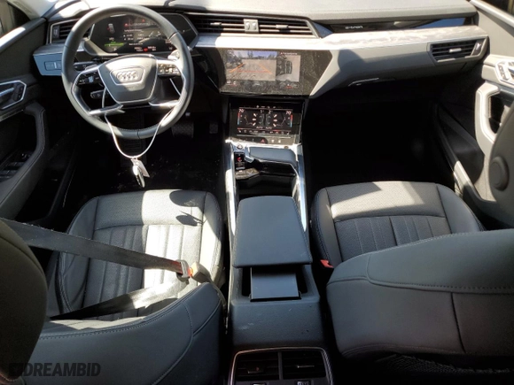 2021 Audi e-tron Premium Plus with VIN WA1LAAGE7MB018890, listed as a Copart auction lot 50064304 with 25,822 mi miles and Salvage Title. Bid and sale history available at carsss.com. Image 8.