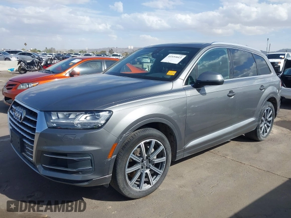 2017 Audi Q7 Premium Plus with VIN WA1LHAF74HD045487, listed as a IAAI auction lot 41939013 with 74,676 mi miles and . Bid and sale history available at DreamBid. Image 2.