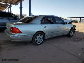 2002 Lexus LS 430 with VIN JTHBN30F120081446, listed as a Copart auction lot 52643775 with 153,832 mi miles and Salvage Title. Bid and sale history available at carsss.com. Image 3.