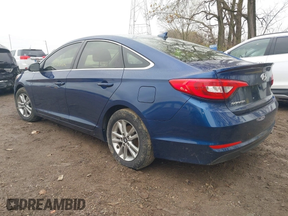 2017 Hyundai Sonata SE with VIN 5NPE24AF9HH551603, listed as a IAAI auction lot 40861742 with 122,356 mi miles. Bid and sale history available at carsss.com. Image 3.