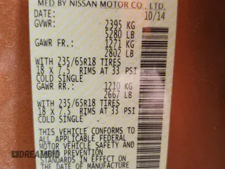 2015 Nissan Murano SV z VIN 5N1AZ2MH7FN200113, wystawiony jako Copart lot #55986595 z przebiegiem 155 645 mil mil oraz Szkoda całkowita • Salvage title. Historia ofert i sprzedaży dostępna na DreamBid. Obrazek 13.
