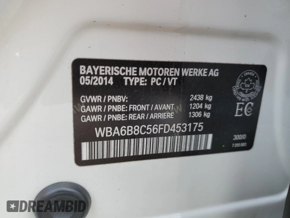 2015 BMW 6 Series 640i xDrive z VIN WBA6B8C56FD453175, wystawiony jako Copart lot #81372044 z przebiegiem 111 835 mil mil oraz Czysty tytuł • Clean title. Historia ofert i sprzedaży dostępna na DreamBid. Obrazek 13.