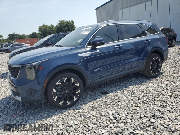 2025 Kia Sorento EX z VIN 5XYRH4JF1SG315168, wystawiony jako Copart lot #59580735 z przebiegiem Nie podano mil oraz Szkoda całkowita • Salvage title. Historia ofert i sprzedaży dostępna na DreamBid. Obrazek 1.