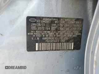 2013 Hyundai Elantra Limited with VIN KMHDH4AE4DU781496, listed as a Copart auction lot 55837765 with 149,815 mi miles and Salvage Title. Bid and sale history available at DreamBid. Image 12.