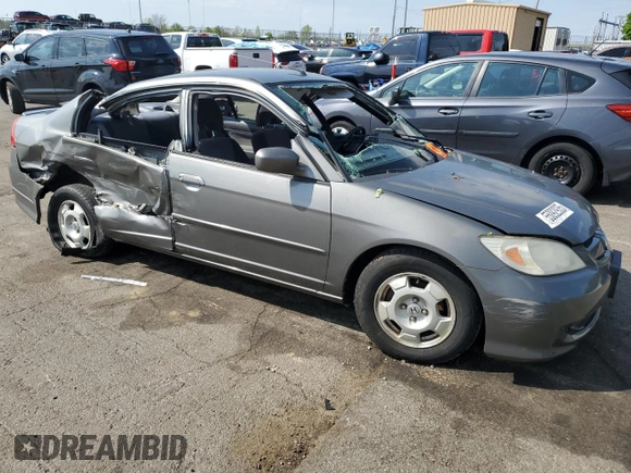 2005 Honda Civic with VIN JHMES96695S010228, listed as a Copart auction lot 55092935 with 156,482 mi miles and Salvage Title. Bid and sale history available at DreamBid. Image 4.