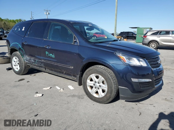 2016 Chevrolet Traverse LS with VIN 1GNKRFED9GJ236946, listed as a Copart auction lot 53459125 with 160,716 mi miles and Salvage Title. Bid and sale history available at carsss.com. Image 4.