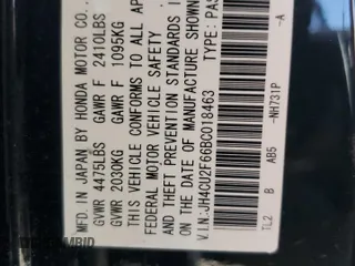 2011 Acura TSX with VIN JH4CU2F66BC018463, listed as a Copart auction lot 61601255 with 159,037 mi miles and Salvage title. Bid and sale history available at DreamBid. Image 12.