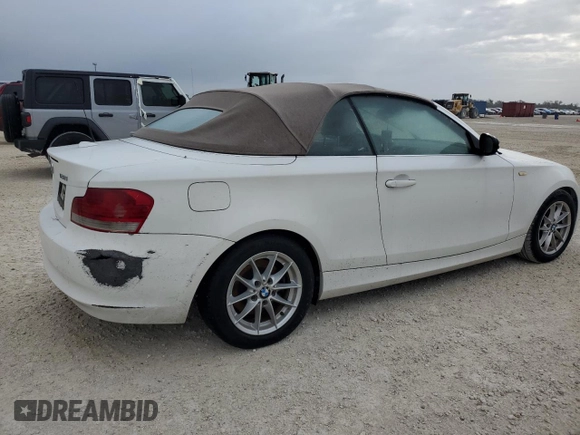 2011 BMW 1 Series 128i with VIN WBAUN1C50BVH83228, listed as a Copart auction lot 79295394 with 0 mi miles and Salvage Title. Bid and sale history available at carsss.com. Image 3.